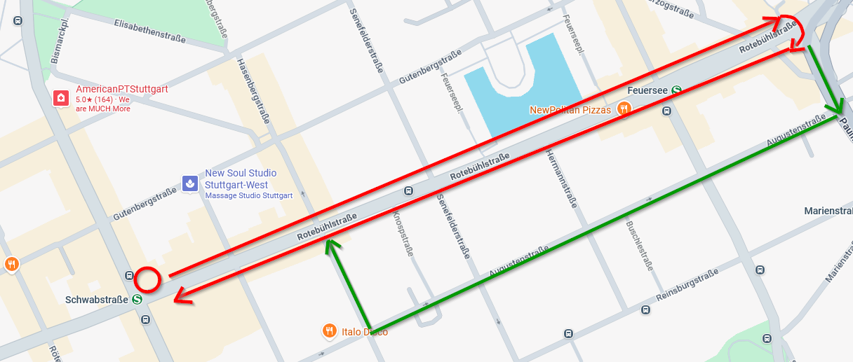 Sauberhafter Freitag in S-West on Tour - Rotebühlstrasse zwischen Schwabstrasse und Finanzamt